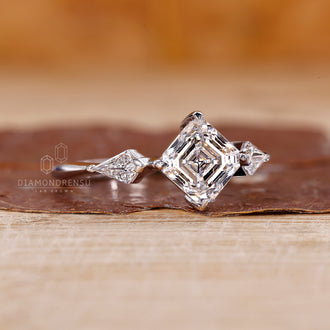 Shared prong setting showcasing the diamonds beautifully.
