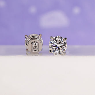 Stud earrings for women with push in earrings design for comfort and elegance.
