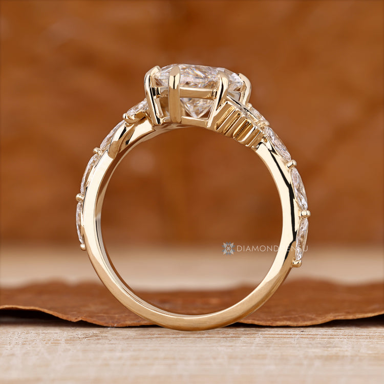 Handmade marquise cut diamond ring by Diamondrensu.