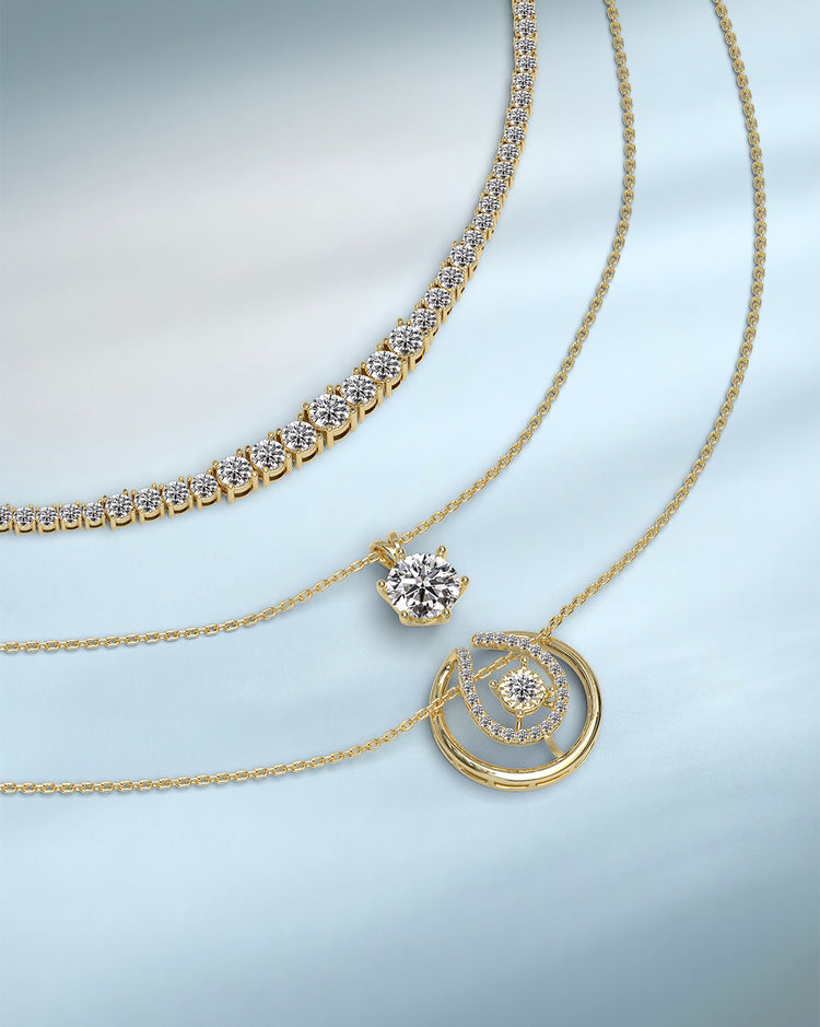 lab grown diamond pendants for women