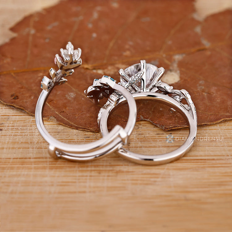 White gold bridal set with IGI certified lab grown diamond.