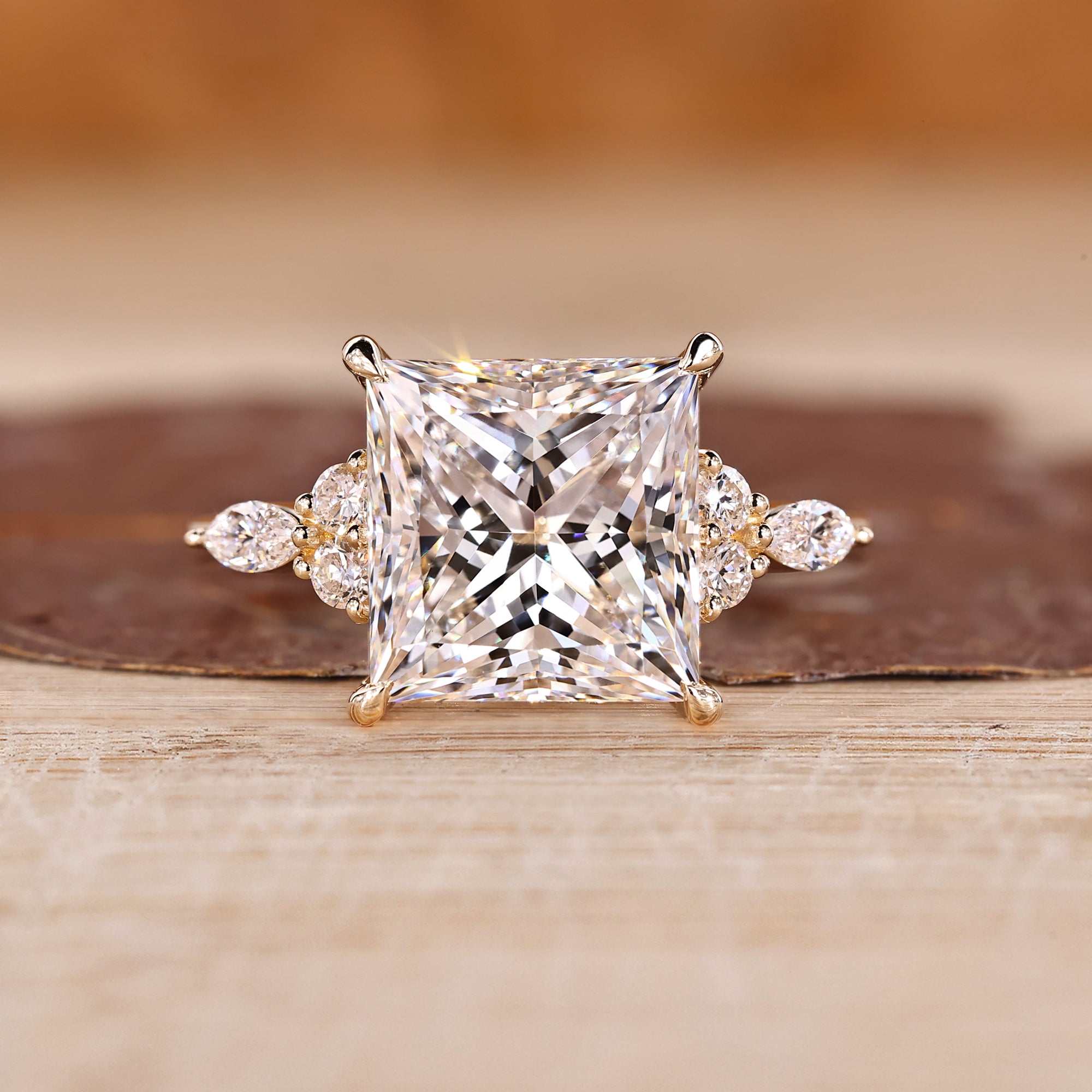 Princess DIAMOND リングpt850 Buy 5 - 8 Carat Princess Cut Diamond Ring in Muse Setting