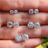 Round Cut Moissanite Stud Earrings.