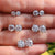 Round Cut Moissanite Stud Earrings.