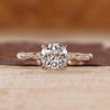 Vintage Diamond Ring with round old European cut and hidden marquise and round stones.