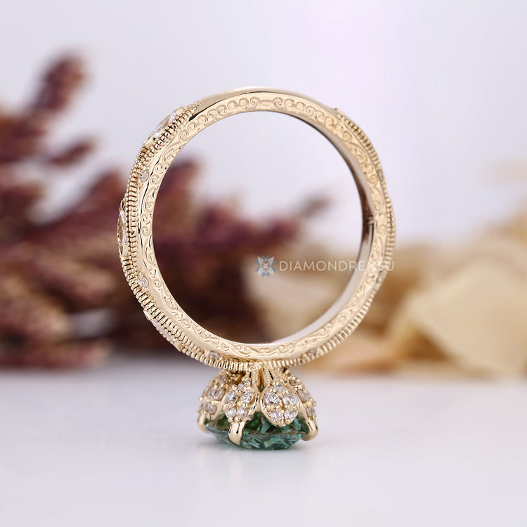 IGI certified engagement ring with handmade craftsmanship.