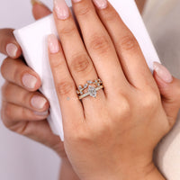 Dutch Marquise wedding ring with ocean waves style.