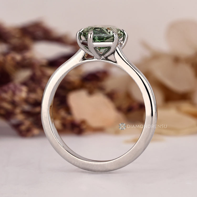 Dutch marquise diamond ring with secure six claw prong setting.