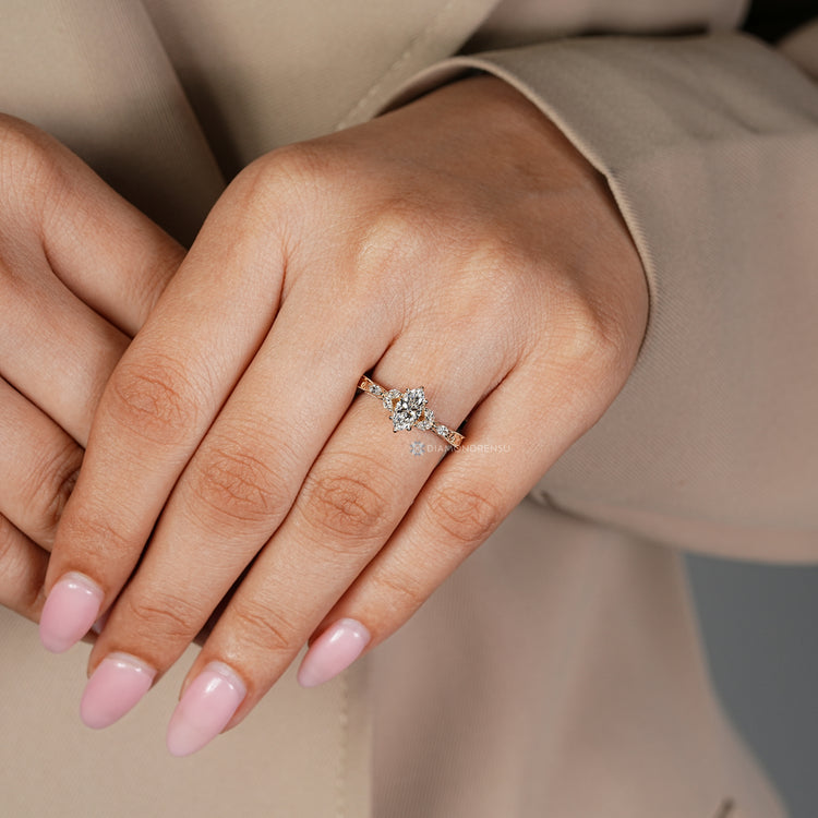 IGI certified lab grown diamond with six claw prong setting.