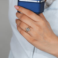 Marquise Art Deco Engagement Ring with vintage style.