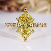 Art Deco diamond ring with yellow Dutch marquise.