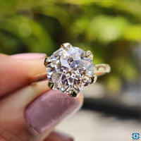 Cathedral setting ring with a sleek design.
