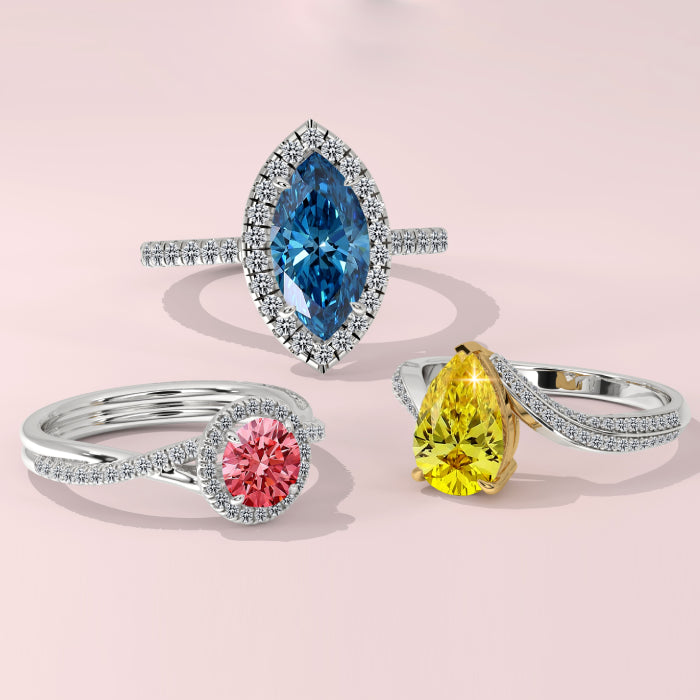 Fancy Color Lab Grown Diamond Engagement Rings