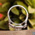 Split Shank Ring, 2.61 TW Round Brilliant Cut Three Stones Engagement Ring, Halo Moissanite Ring