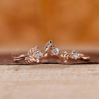 Rose gold wedding band with a warm glow.
