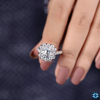 Unique old mine cut engagement ring for timeless love
