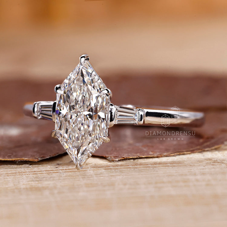 Sophisticated Dutch marquise cut diamond ring for a unique style.
