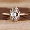Old European cut diamond ring in yellow gold solitaire setting.
