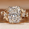 Handmade lab grown radiant engagement ring by Diamondrensu.
