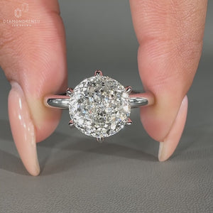 Solitaire engagement ring crafted with a stunning center stone.
