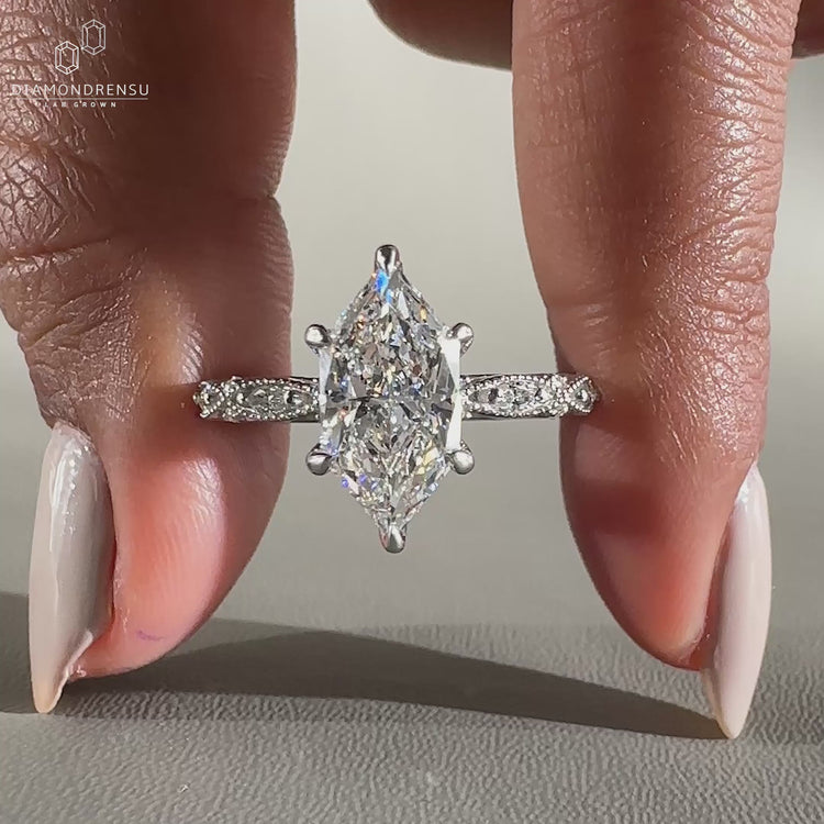 Milgrain Ring featuring a stunning diamond for added sparkle.