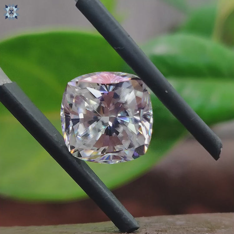 Moissanite loose stone available in 3.67 carat Cushion Cut moissanite.
