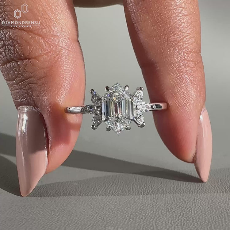 7 Stone Ring with brilliant diamonds for added sparkle.