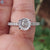 2.34 TCW Portuguese Cut Trellis Pave Set Moissanite Engagement Ring