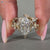 Diamondrensu bridal set with marquise and round diamonds.