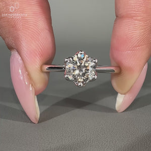 Tapered shank ring crafted for a comfortable fit.
