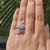 Vintage Style 4.93 TW Emerald Cut Unique Moissanite Engagement Ring, Decorative Bypass Pave Moissanite Ring