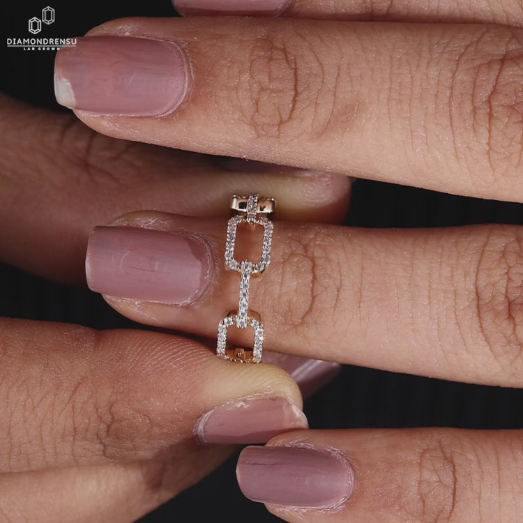 Lab grown diamond wedding band.