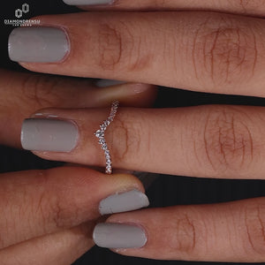 Lab grown diamond wedding band.