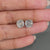 Handmade Portuguese cut diamond earrings with four prong setting.