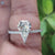 Antique and Special 1.73 TCW Spear Cut Colorless Moissanite Engagement Ring