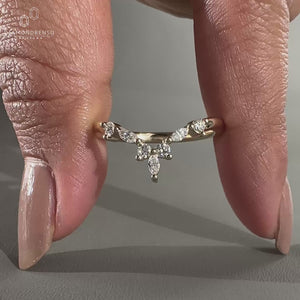 Tiara Wedding Band with a stunning crown-inspired design.
