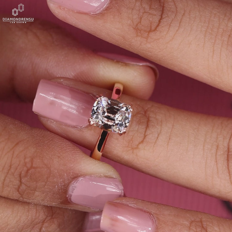 Rose Gold Engagement Ring with a luxurious and romantic feel.
