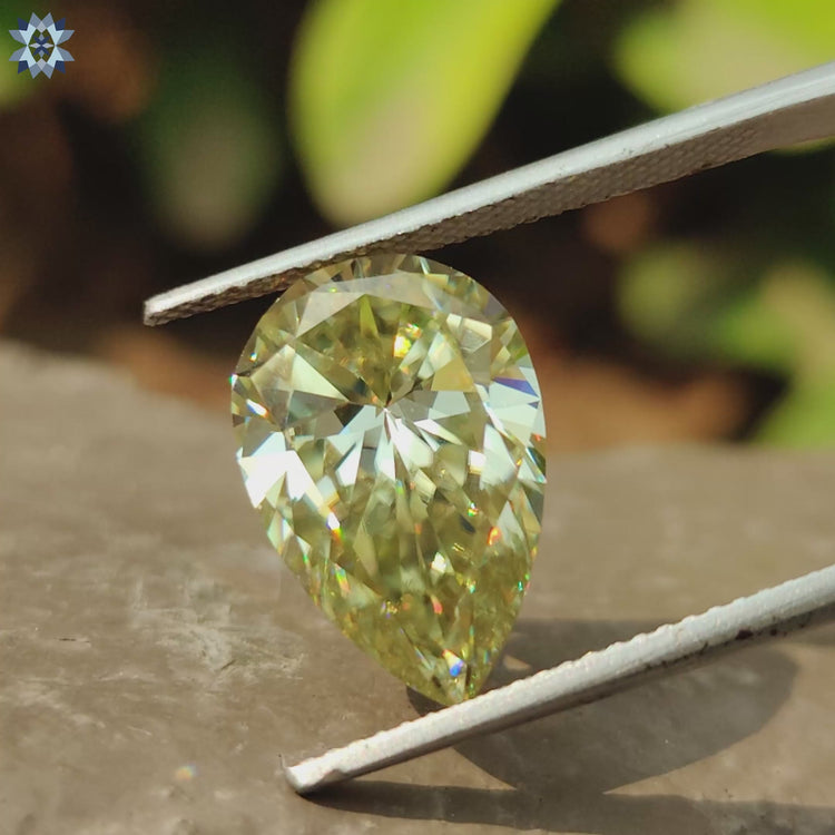 Moissanite loose stone shown for jewelry designers.
