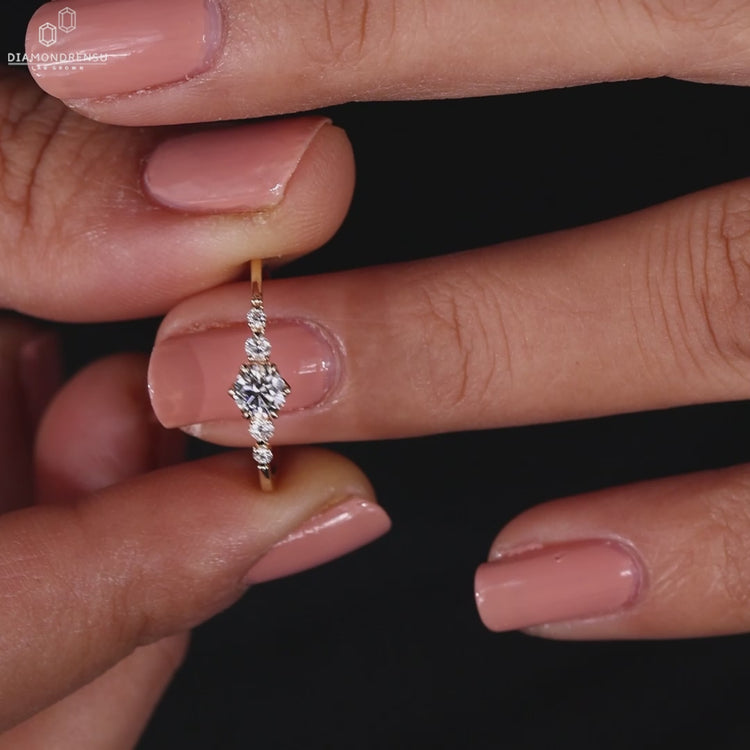 5 Stone Diamond Ring with sparkling brilliance.
