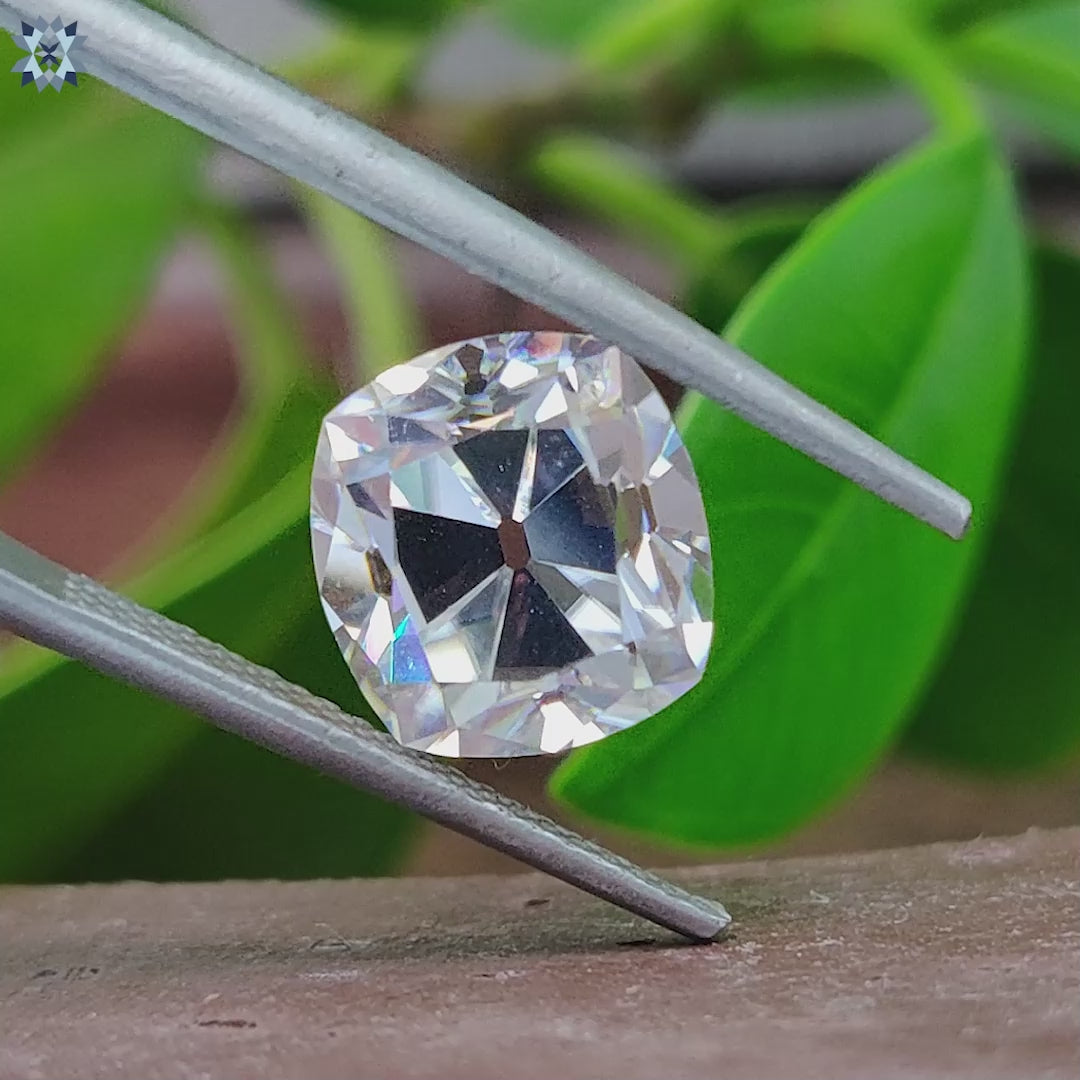 3.82 CT Unique Cushion OMC Cut Loose Moissanite for Earrings