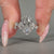 Lab grown coffin diamond ring with cluster style design.