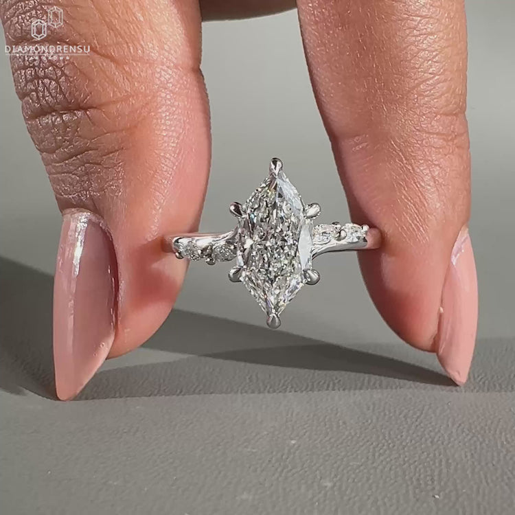 Dutch Marquise Cut Ring featuring elegant diamond details.