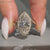 Marquise lab grown diamond ring with bypass setting.