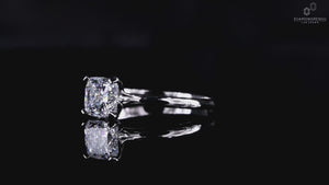 Lab grown diamond engagement ring