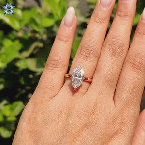 Rose Gold Marquise Solitaire Engagement Ring