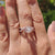 2.19 TCW Portuguese Cut Halo Vintage Moissanite Engagement Ring