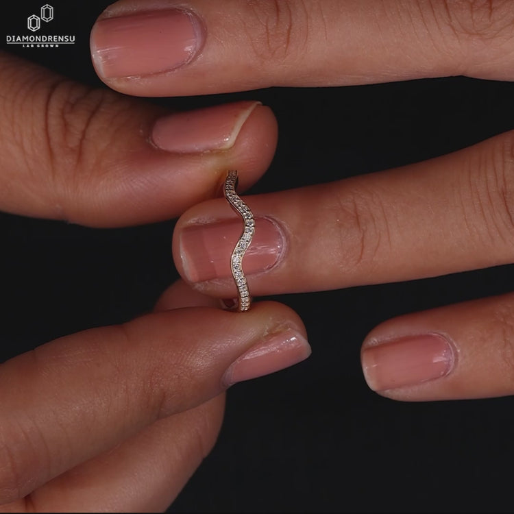 Wave Eternity Band with intricate details for timeless beauty.
