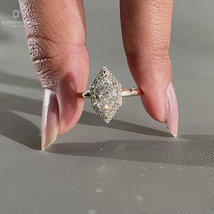 Dutch Marquise Ring - Halo Setting