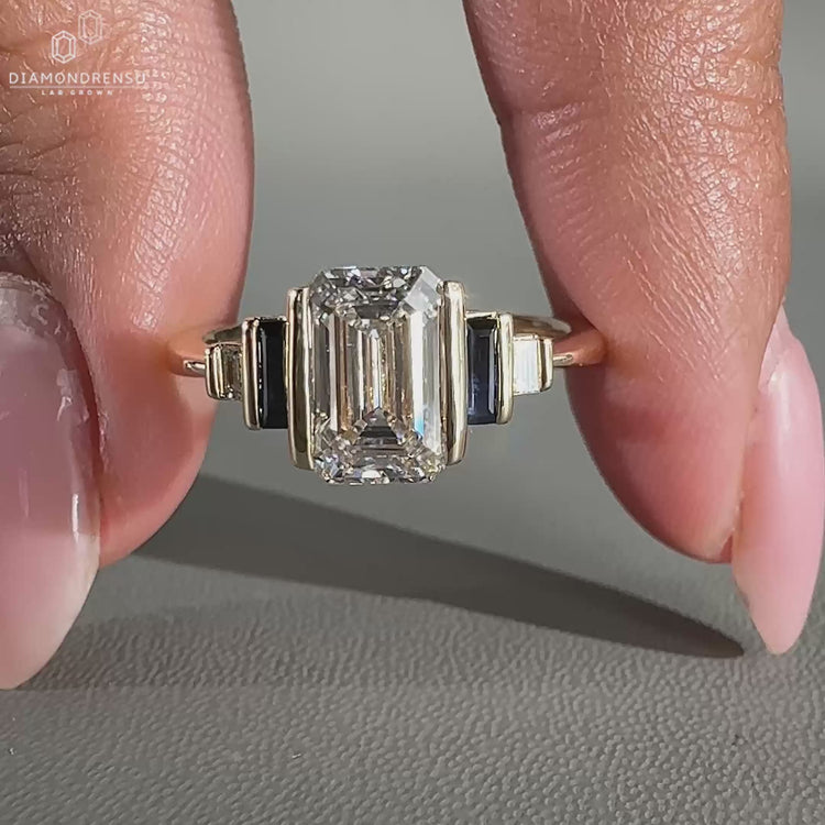 Semi Bezel Setting Tapered Shank Band
