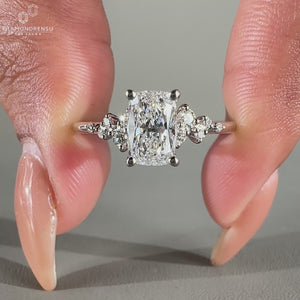 Snowdrift engagement ring featuring a stunning IGI certified lab grown diamond.
